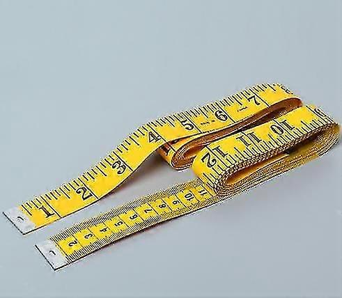 2 Pack Soft Measuring Tape For Body (120in 3m) Double Scale Soft Tape Measure, Pocket Measuring Tape For Sewing Tailor Cloth Body Measurement, Yellow