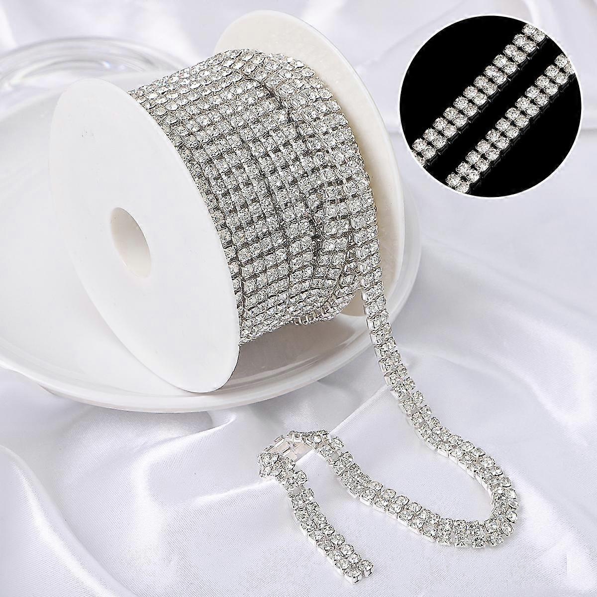 0.91Meter Density Flatback Rhinestone Chain Copper Sew-On Rhinestone Trim DIY Accessories