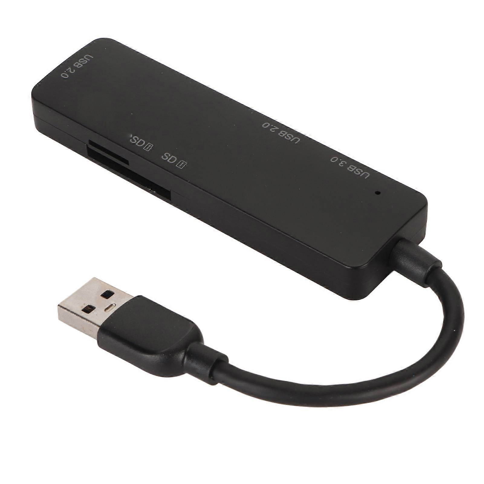 USB3.0 Docking Station with Card Slot Compact Portable USB Hub for Data Transfer and Storage