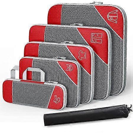 Compression Packing Cube 6Pcs Travel Suitcase Luggage Organizer