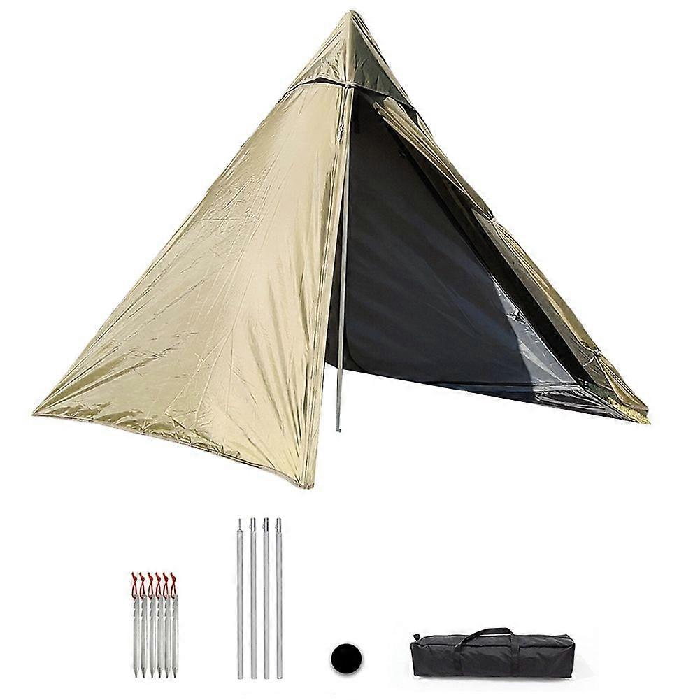 Piramis sátor szóló sátor Ultrakönnyű Tipi sátor Kültéri kemping Hordozható egyszemélyes sátor Vízálló túrahátizsákos A