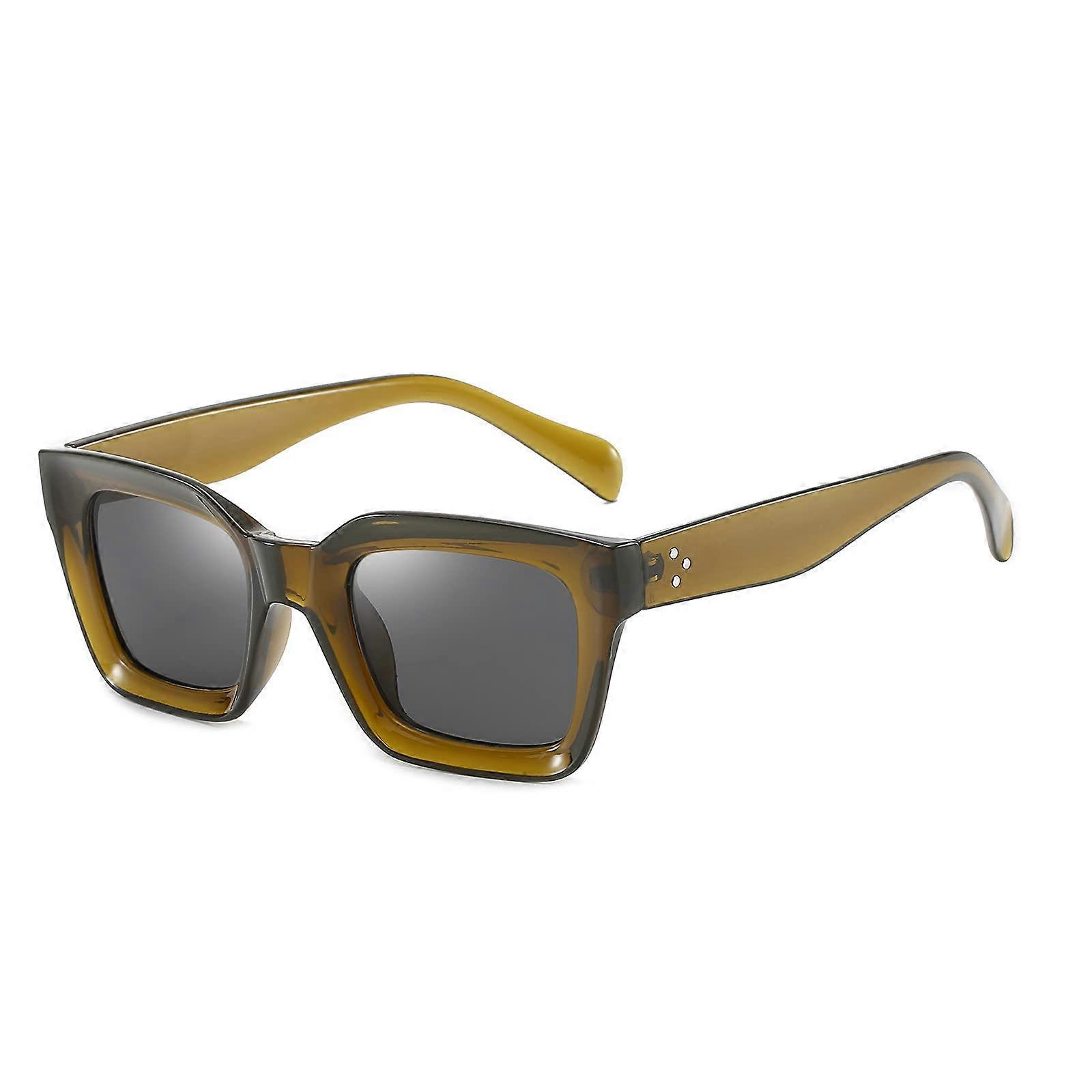Classic Thick Square Frame Sunglasses UV400 Protection For Women, Square-Frame Eyewear