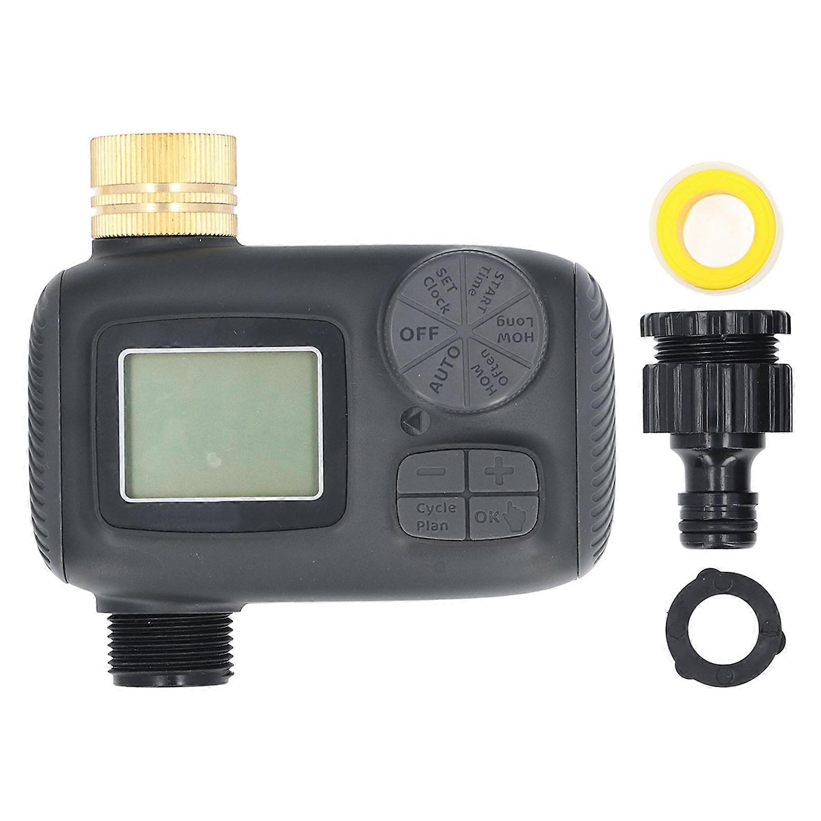 Water Sprinkler Timer, Hose Timer Brass 3/4in Inlet 1 Outlet IP55 water proof LCD for Garden Sprinkler Automatic Watering Drip Irrigation
