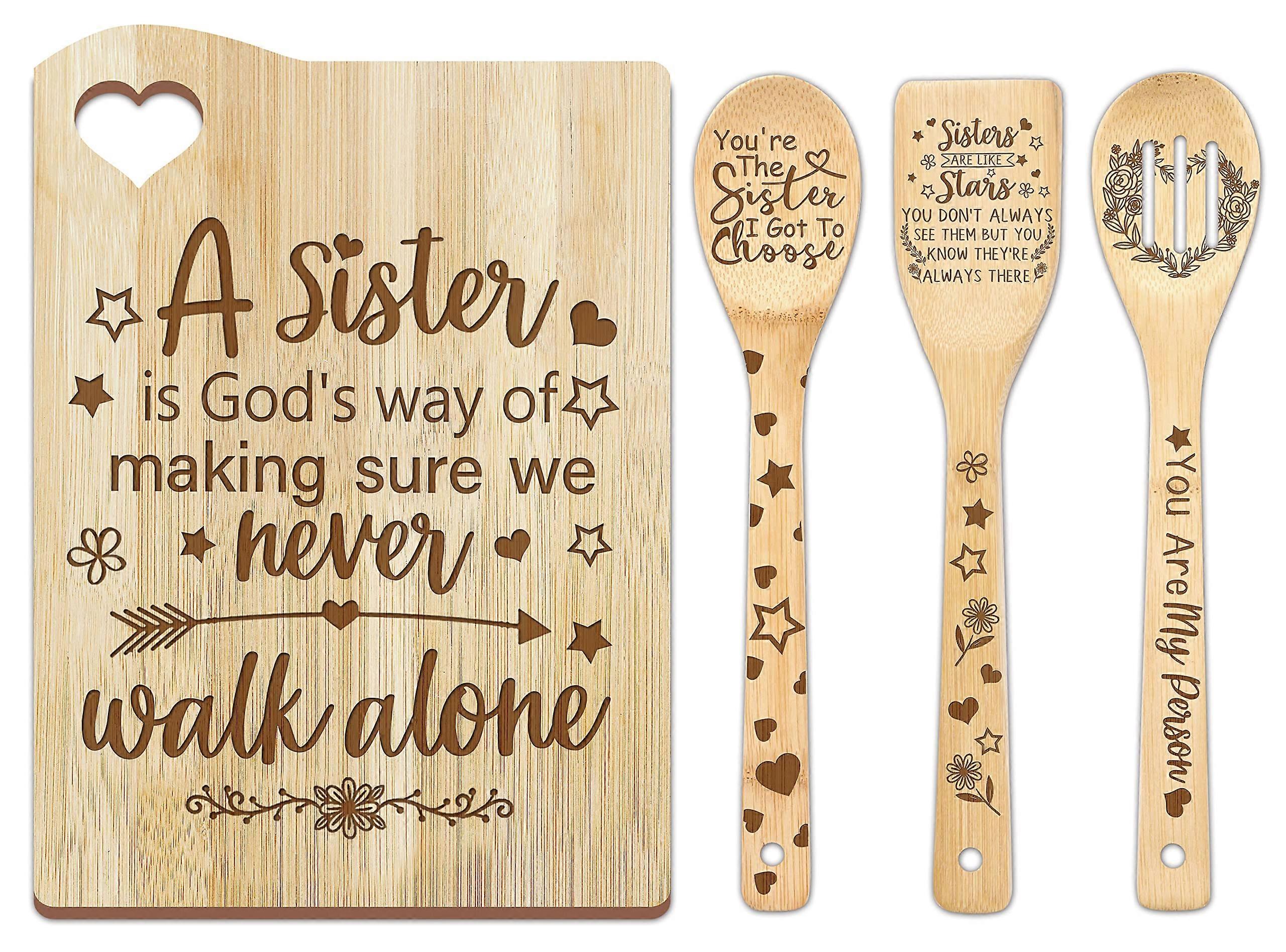 Bamboo Cutting Board & Utensil Set for Kitchen