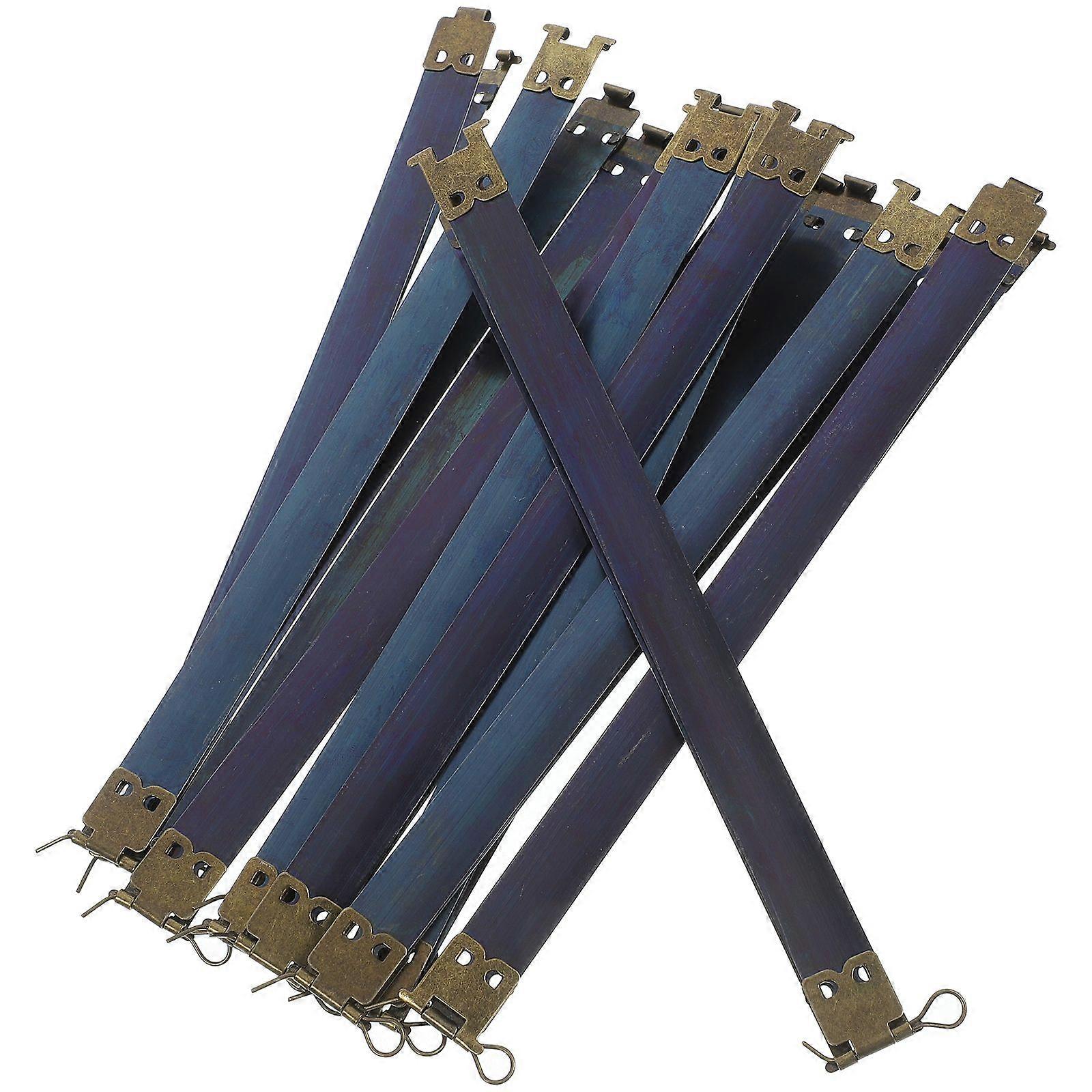 10PCS 20cm Metal Internal Flex Frames DIY Handbag Hinges Replacement Spring Clips Accessories for Coin Purse Clasp Bag Handbag (Random Color)