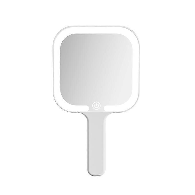 Led Handheld Mirror 23cm with Wide Viewing Angle, Lightweight Durable Design, Ideal for Makeup Application