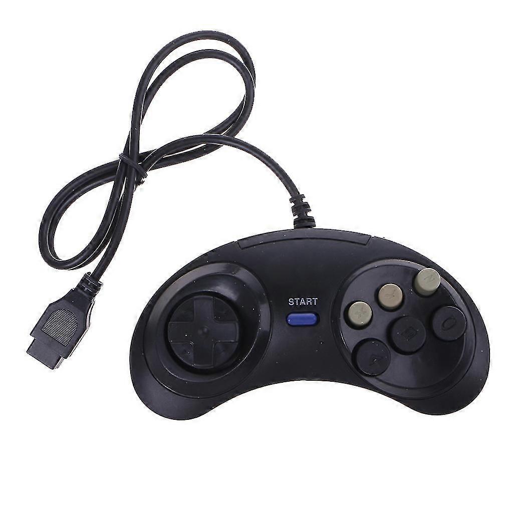 6 Button Wired Controller Pad Gamepad For Mega Drive Megadrive Sega MD Genesis [jkw]
