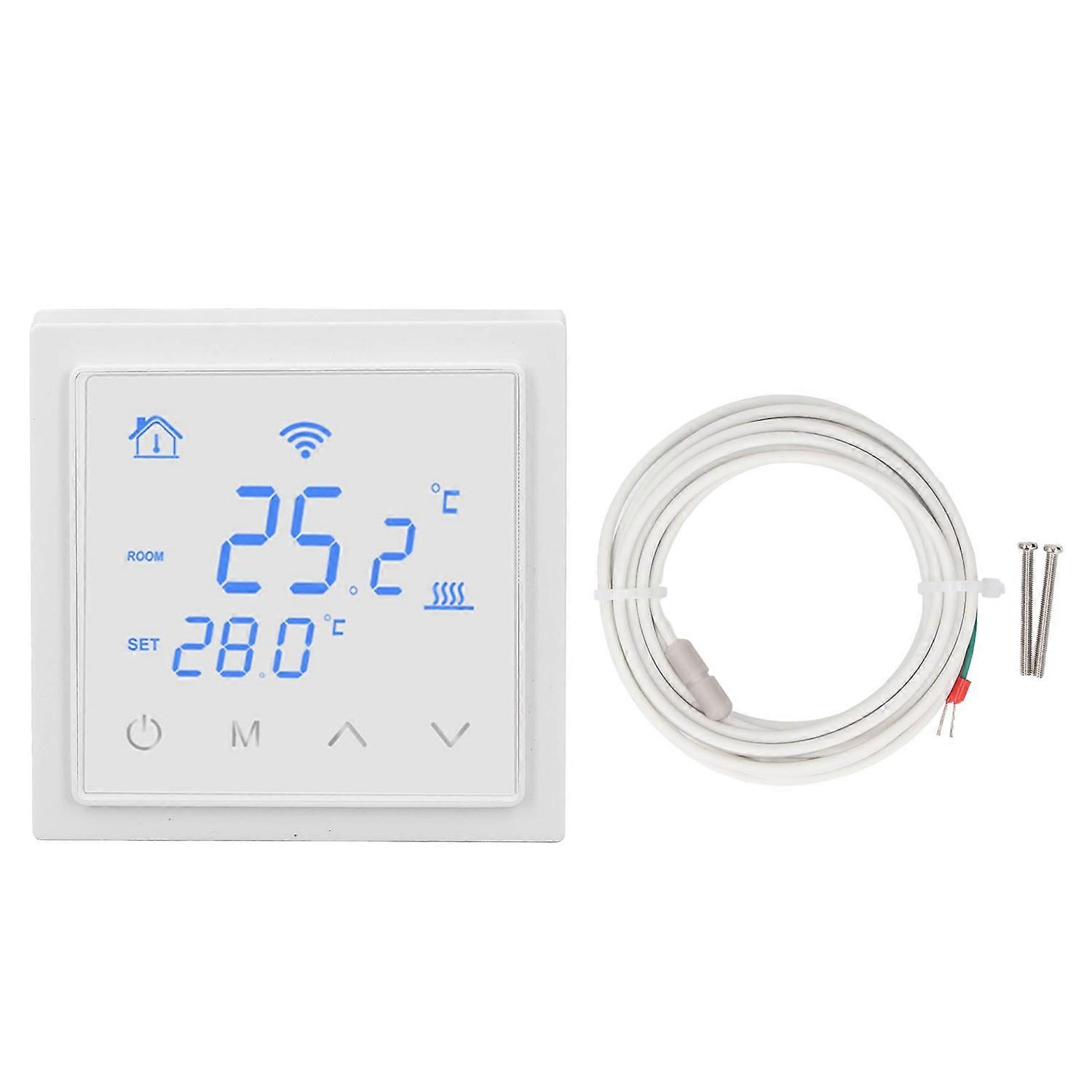 Floor Heating Thermostat 16A WiFi Smart Electric Underfloor Heating Thermostat with Voice Function f