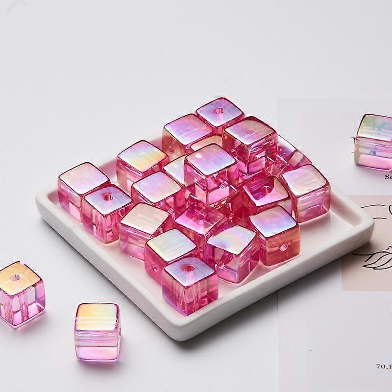 High quality Hair Accessories 5pcs Square Beads Dice Beaded Material AB Color DIY Loose Beads Dazzle Square Beads 16mm Handmade