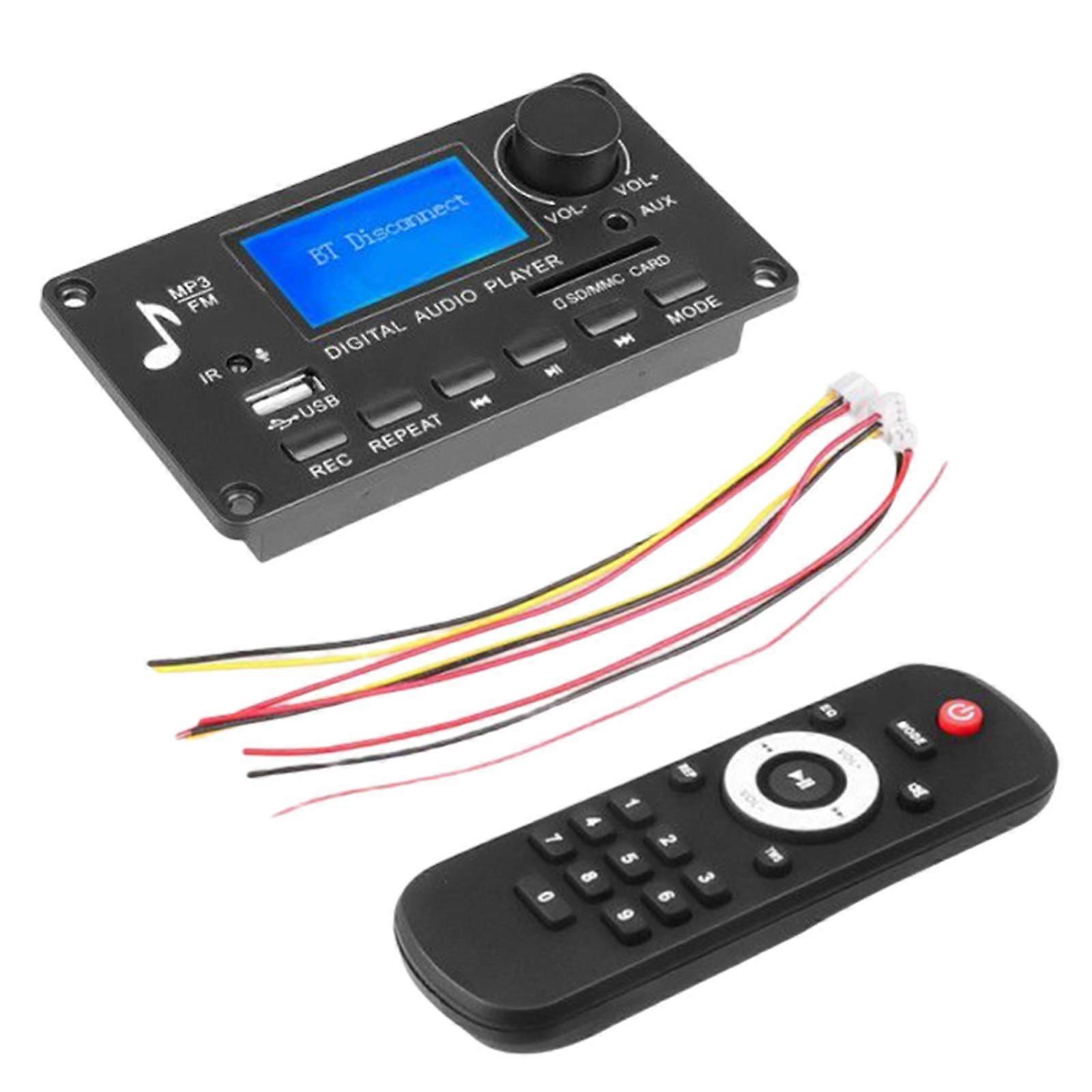 Audio Module 12V USB TF USB FM Car Radio Black Bluetooth MP3 Decoder Board