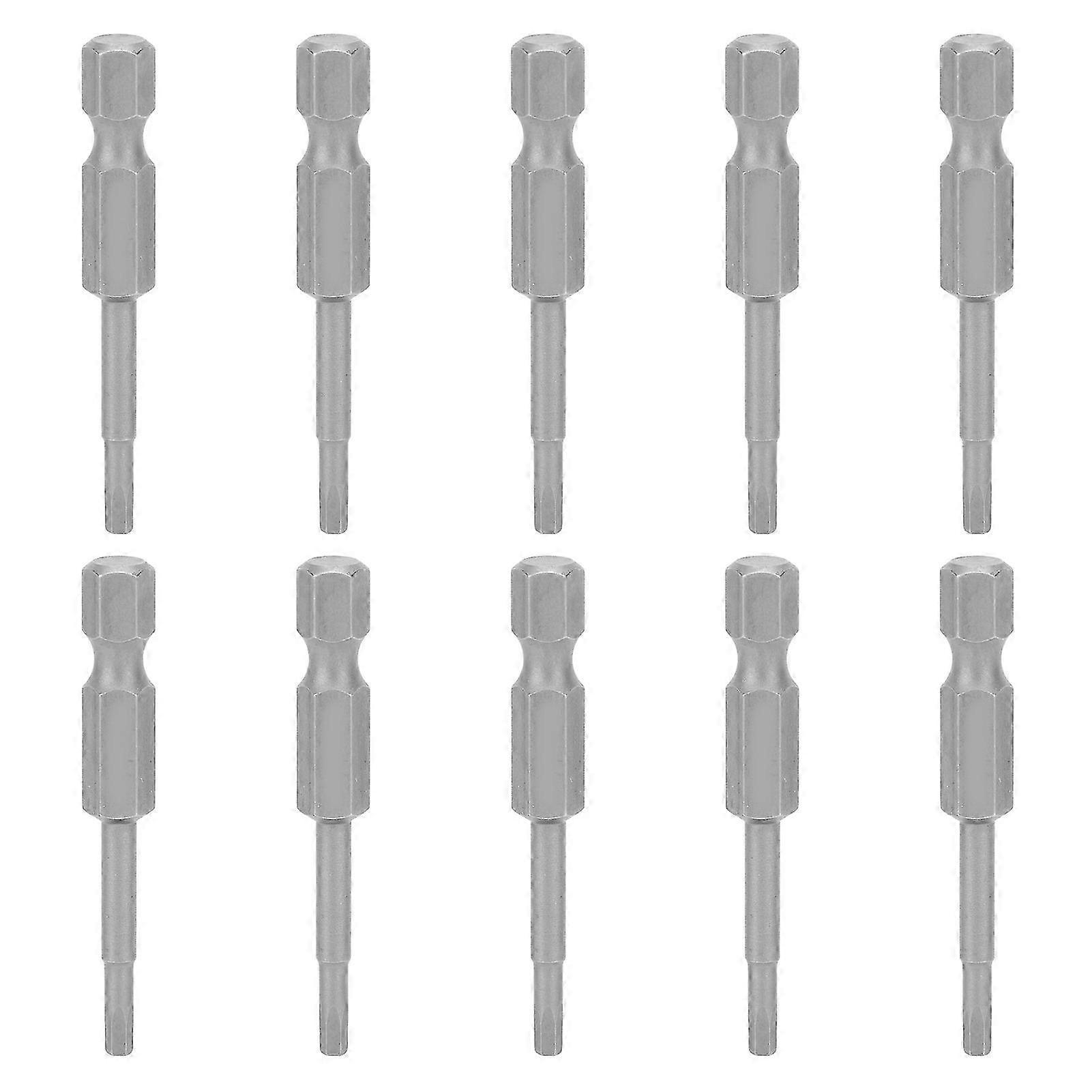 10Pcs Magnetic Head Screwdriver Bits S2 Alloy Steel Hex Socket Hardware Accessories