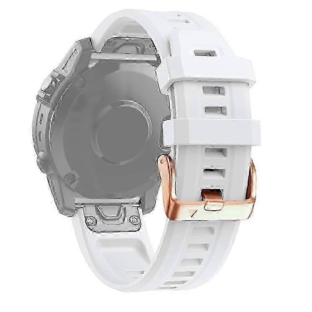 Rose Gold Buckle Silicone Strap For Garmin Fenix 5s