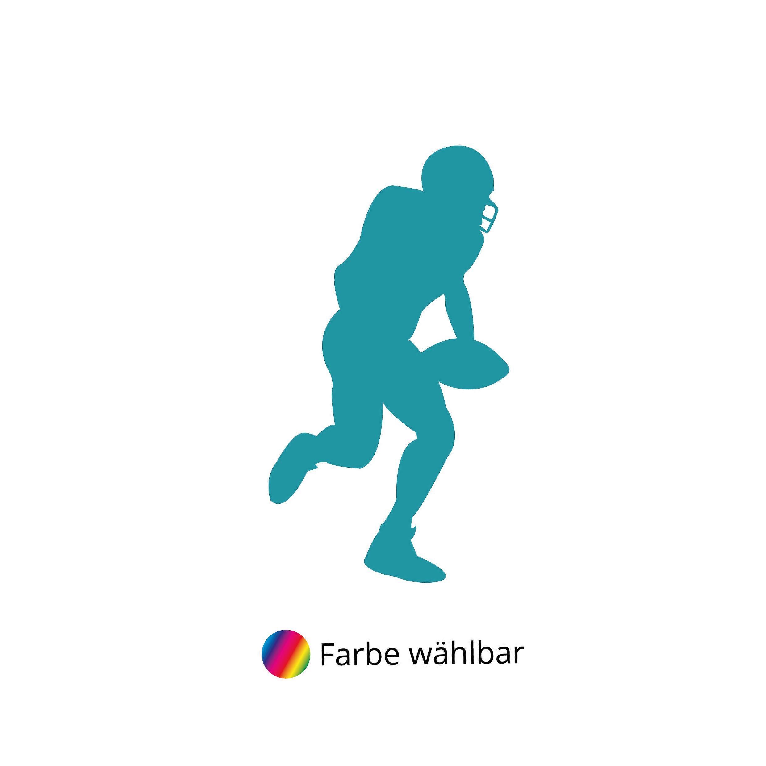 Iron-on patch Football Player Run Silhouette in your desired color