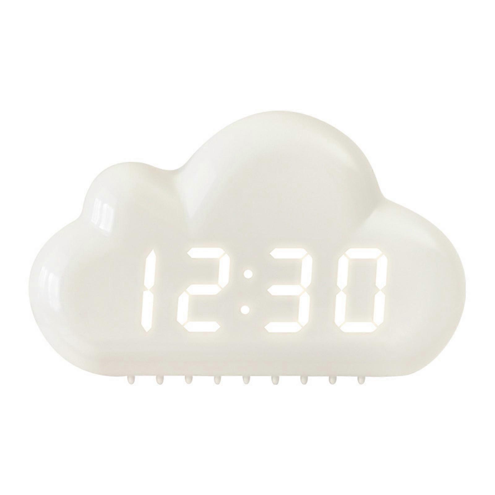 Creatives Alarm Clock, Four Clouds, Voice Controlled LED Clock, Bedside Snooze Small Alarm Clock PUW0692