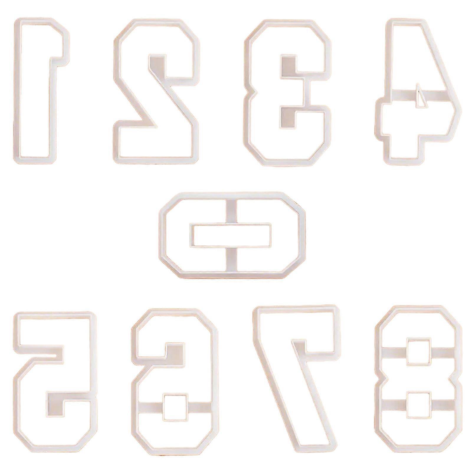 Create Number Cookie with Plastic Molds Baking Supplies Fondant Cutter Plastic Texture for Baking Cookie and Brisuit