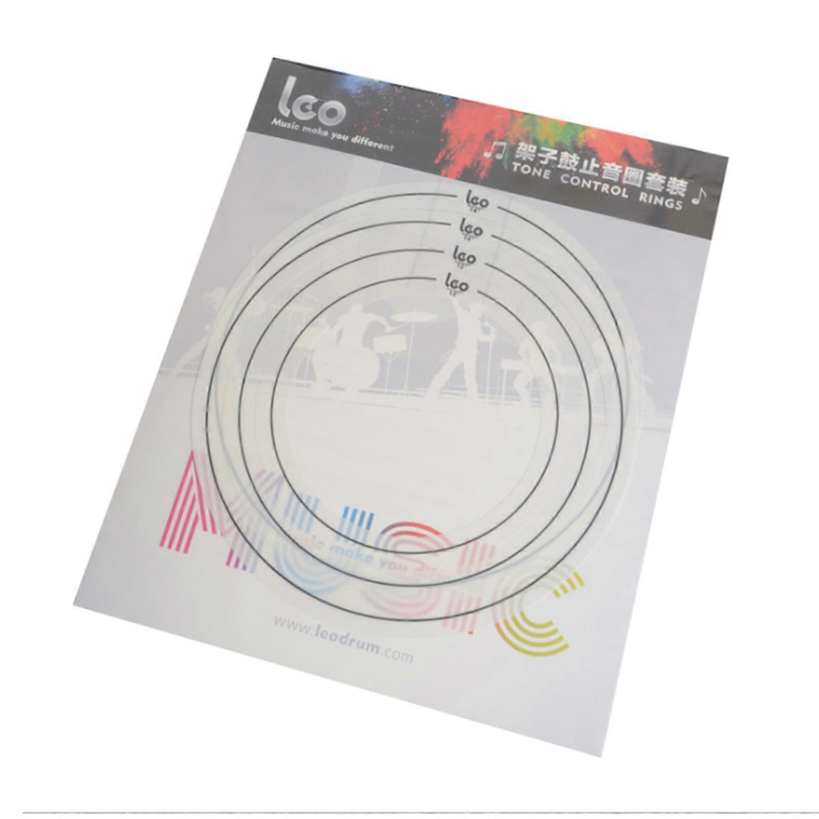 4 Pcs Drum Muffler Dampening Rings Tone Control Rings Non Slip Drum Silencers Rings DIY Percussion Noise Control Parts Multicolor