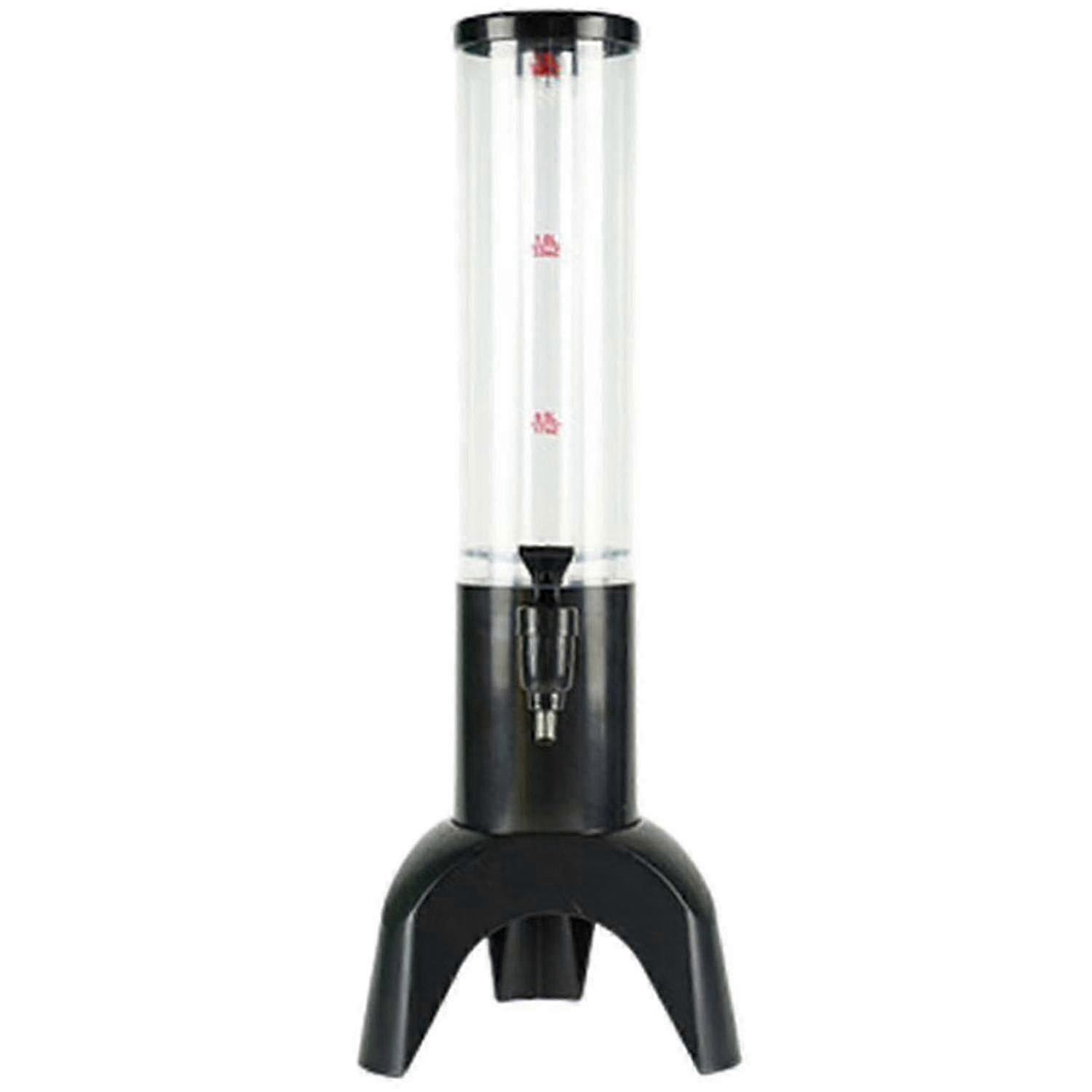 1,5l Bierzapfturm Easy Clean Integrierter Zapfhahn mit Eisschlauch Clear Beverage Tower Dispenser-BL