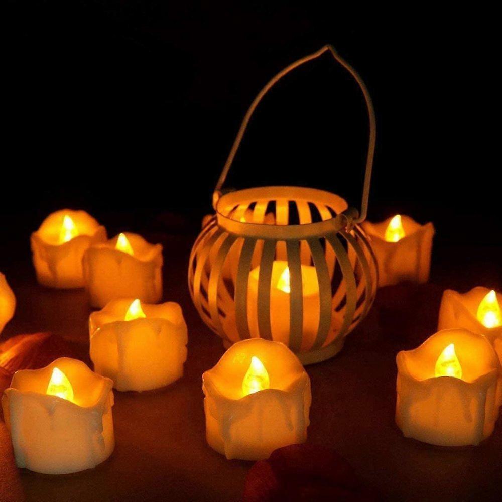 Flameless Candles, 12PCS Battery Operated Realistic Flickering Warm Romantic Decorative Lighting for Restaurants Hotels, Timer Function Ensures Safe