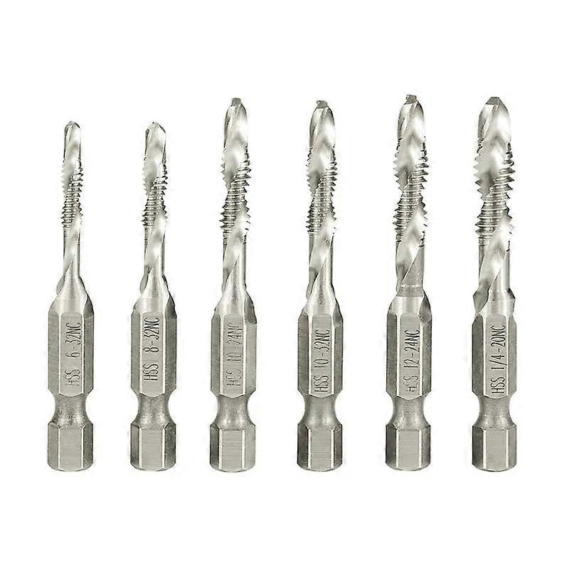 1/4 Hex Shank Composite Tap 6-32 8-32 10-24 10-32 12-24 1/4-20 HSS Machine Plug Tap Spiral Point Thread Drill Tools