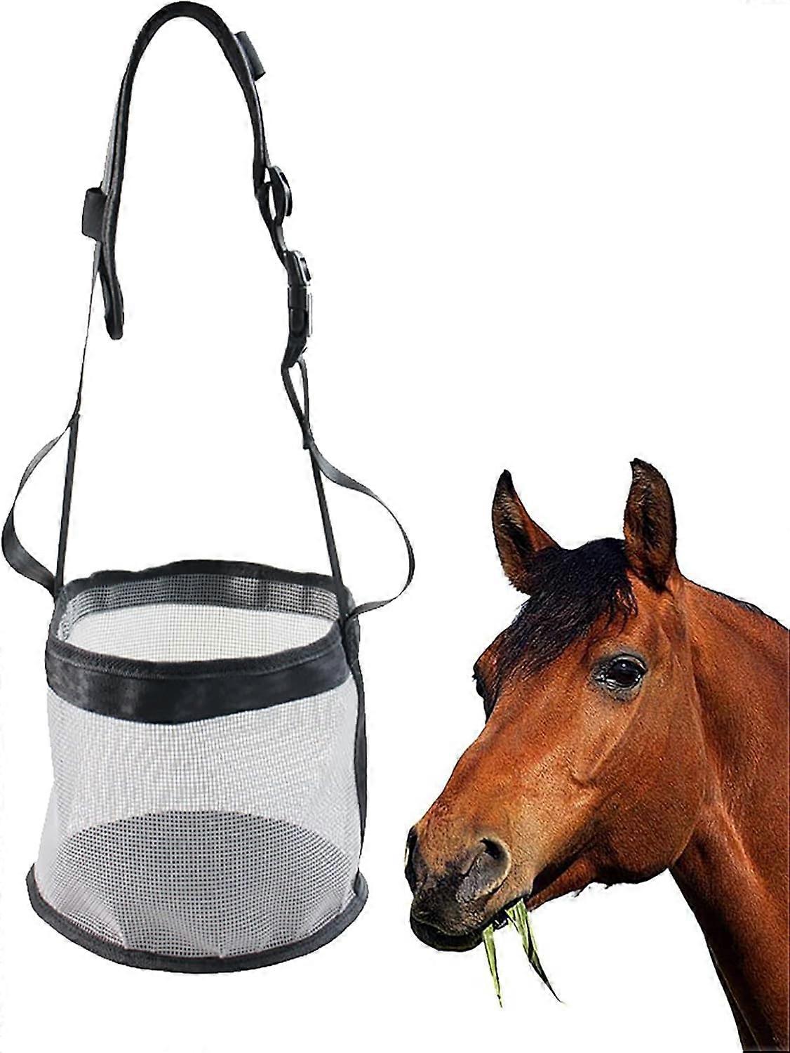 Heuschlinge Pferd Heusack Slow Feed mit verstellbarem Gurt Heusäcke Schafstall Heusack