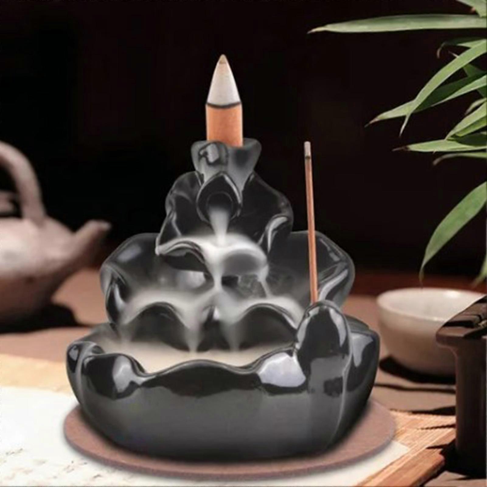 Backflow Incense Burner Type 1 Ceramic Elegant Easy-to-Clean Home Decor