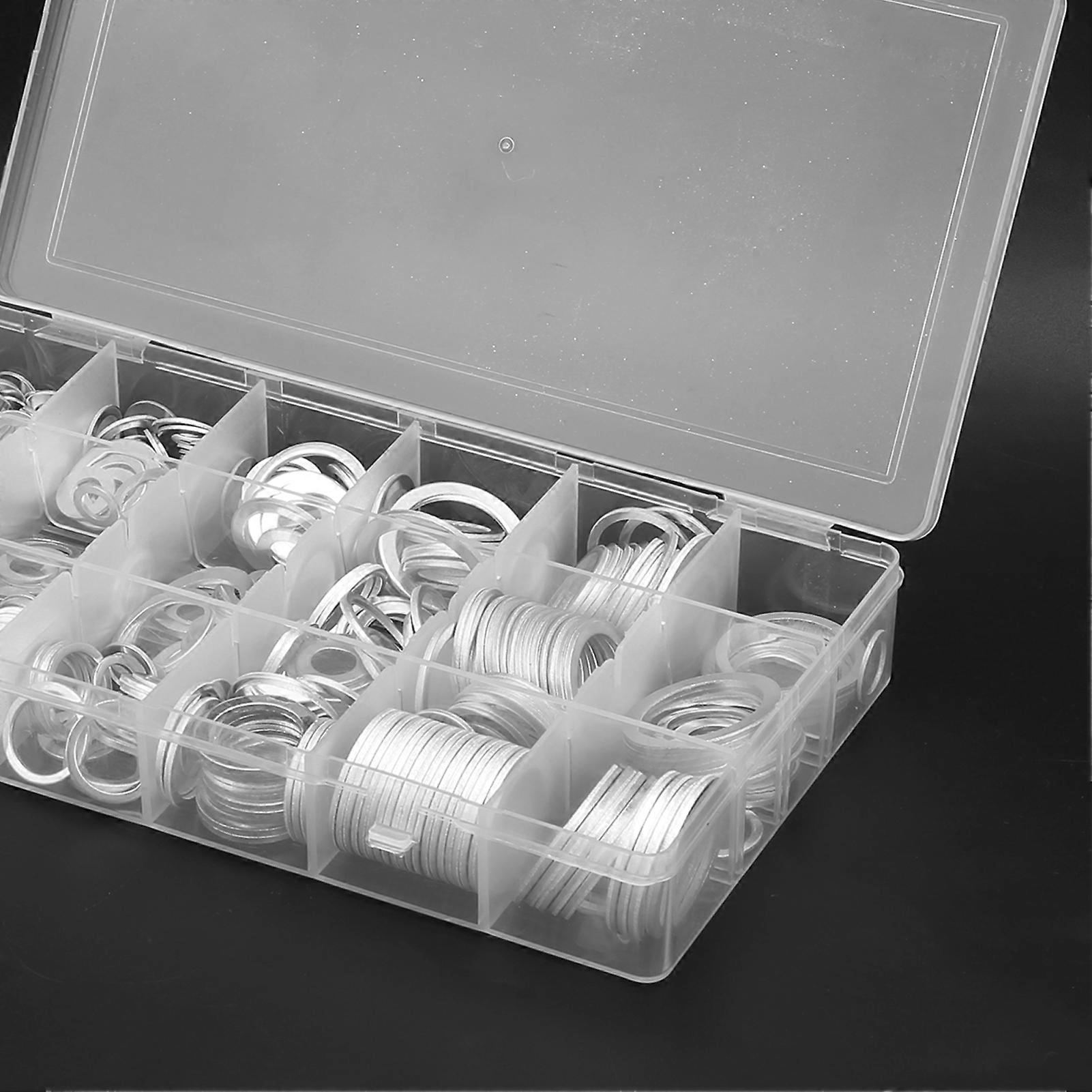 450Pcs Aluminum Washer Set High Temp Resistant Assorted Sizes