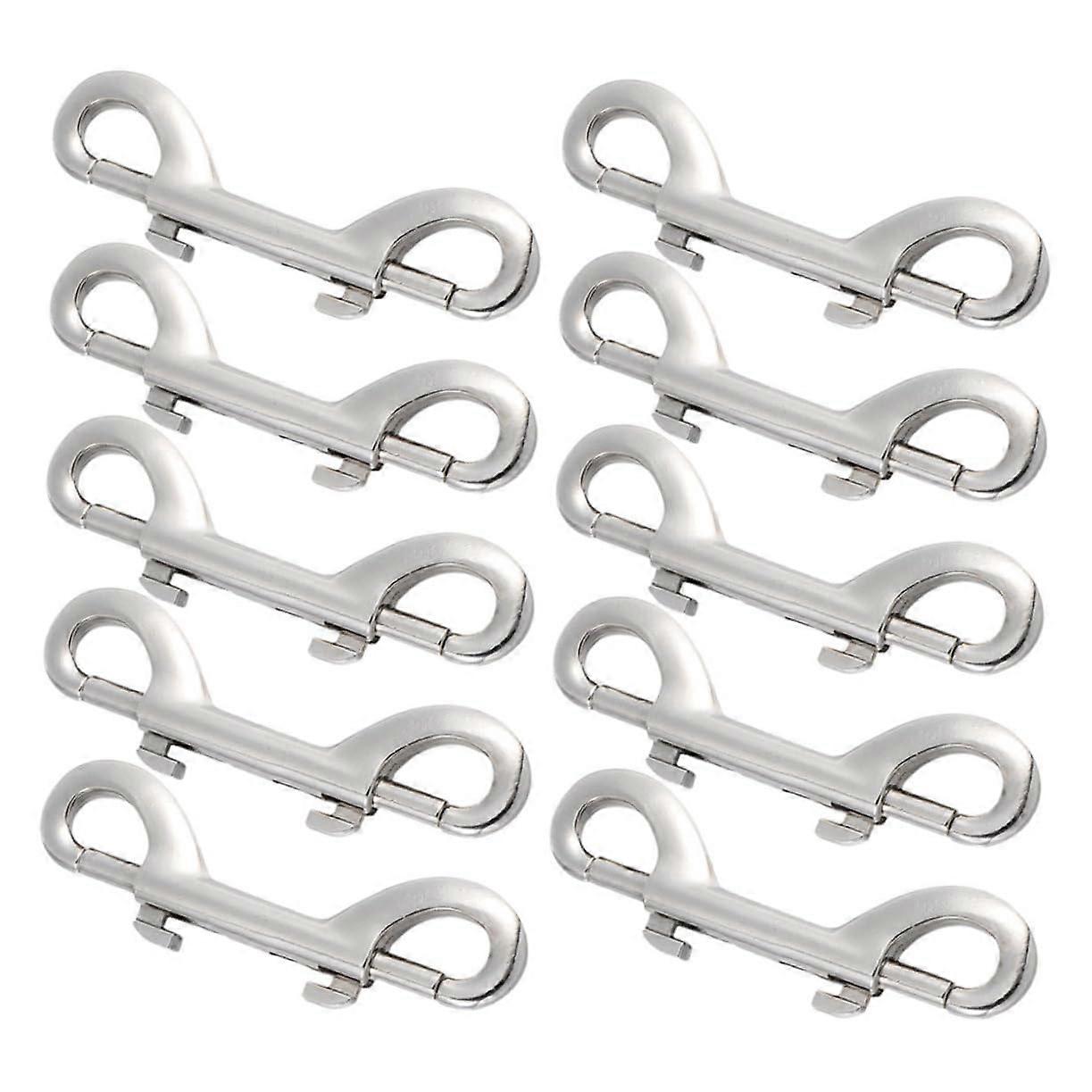 10Pcs 88mm Double Ended Snaps Hook Set Sturdy Pet Leash Hooks Eye Bolt Snap Hooks for Outdoor Activities