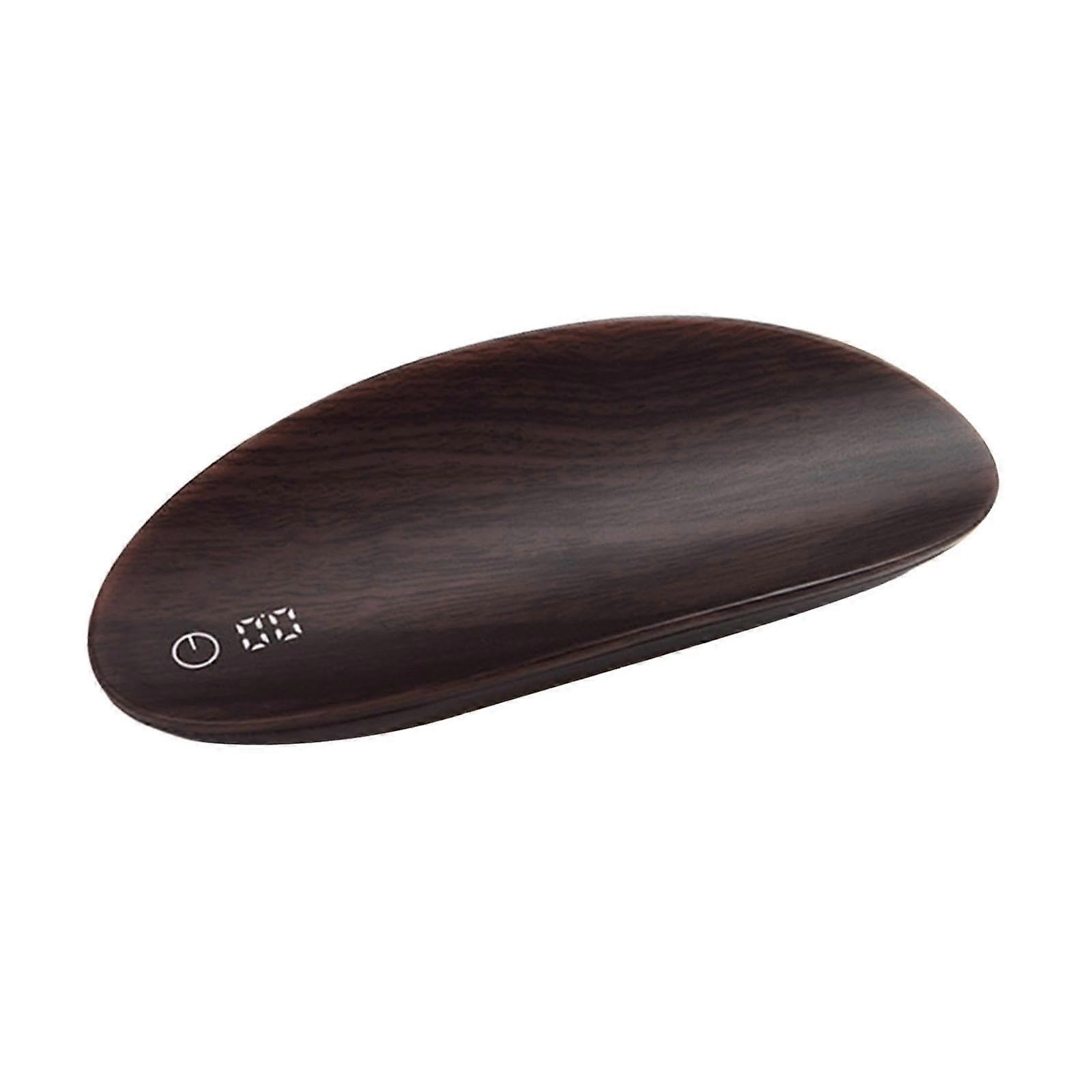 AFXGUSD Digital Kitchen Food Scale with Spoon, Mini 0.1g Accuracy, Walnut Finish, Ideal for Tea and Coffee Measurement