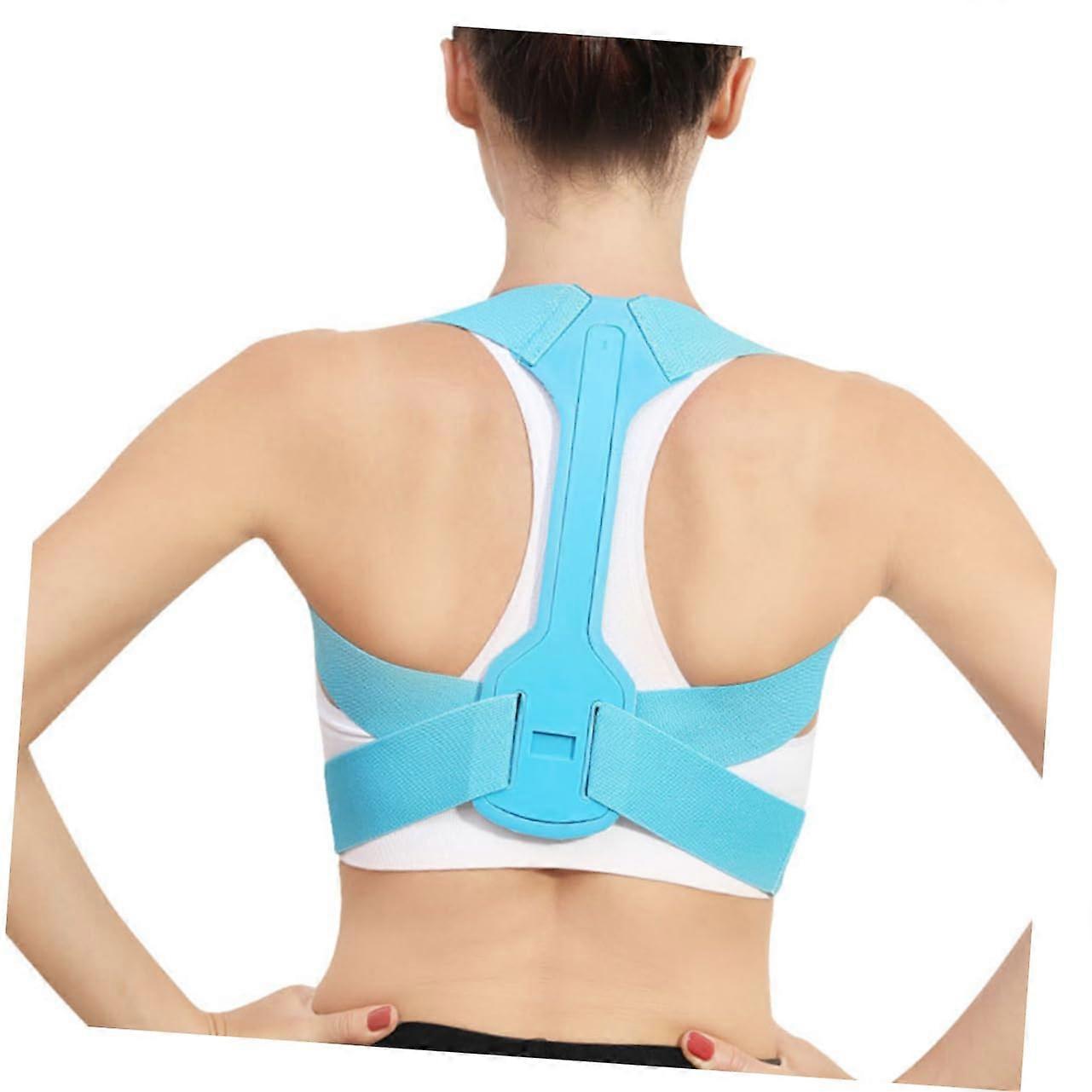 Sitting Posture Belt for Adults - Comfortable Hunchback Shoulder Support, Blue, Adjustable Sizing, Quality Material
