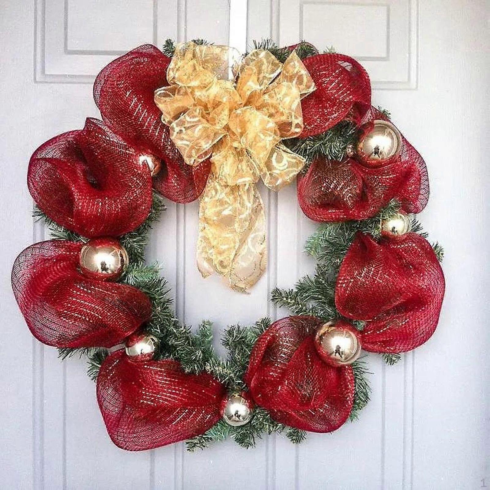 Mesh Ribbon 10inch 10Yard DIY Decor Decorative Party Christmas Roll for Birthday Wreath