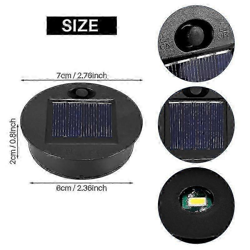 חולצות החלפת אור סולארי 4 חלקים פנס תלוי חיצוני עגול עמיד למים