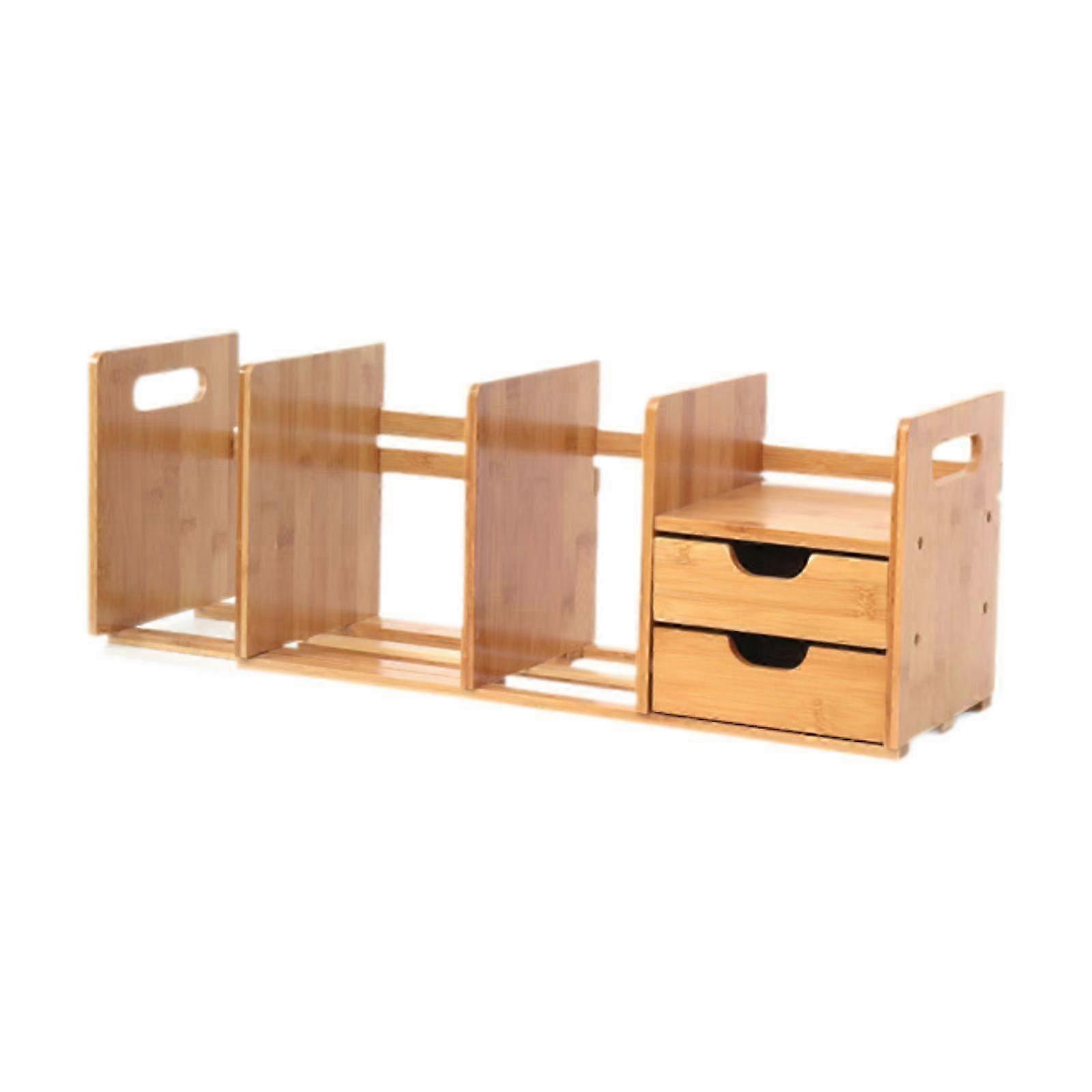 Countertop Bookcase with Drawer, Multi-Purpose Storage Shelf for Kitchen Study Garage