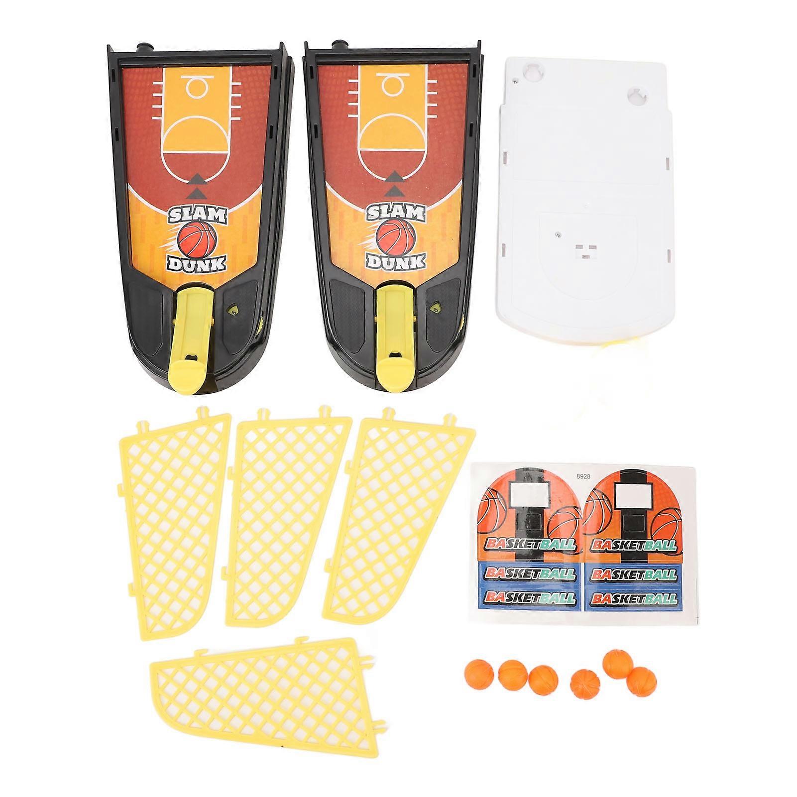 Table Shooting Two Player Educational Interactive with 6 Balls Tabletop Basketball Game for Entertainment