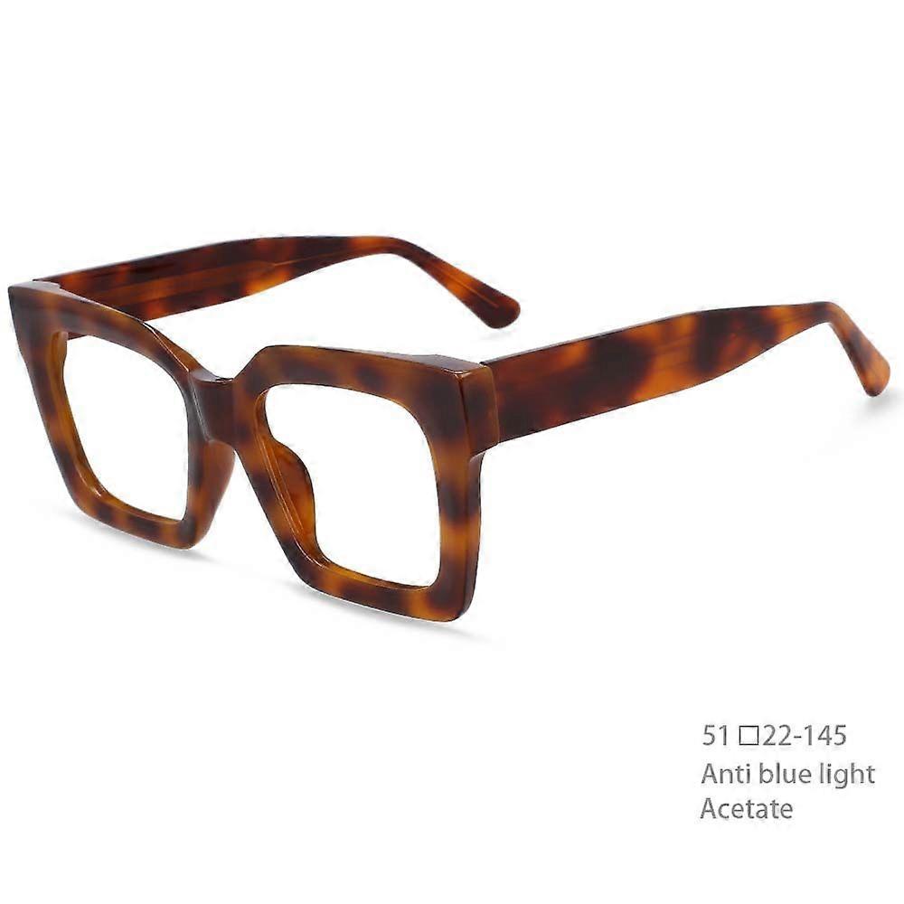 54405 Big Frame Square Men Woman Acetate Transparent Frame Anti Blue Light Trend Retro Glasses Frame