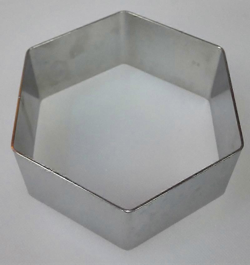 Moule à gâteau d'anniversaire hexagonal, anneau de taille en acier inoxydable, anneau de gâteau mousse de forme hexagonale