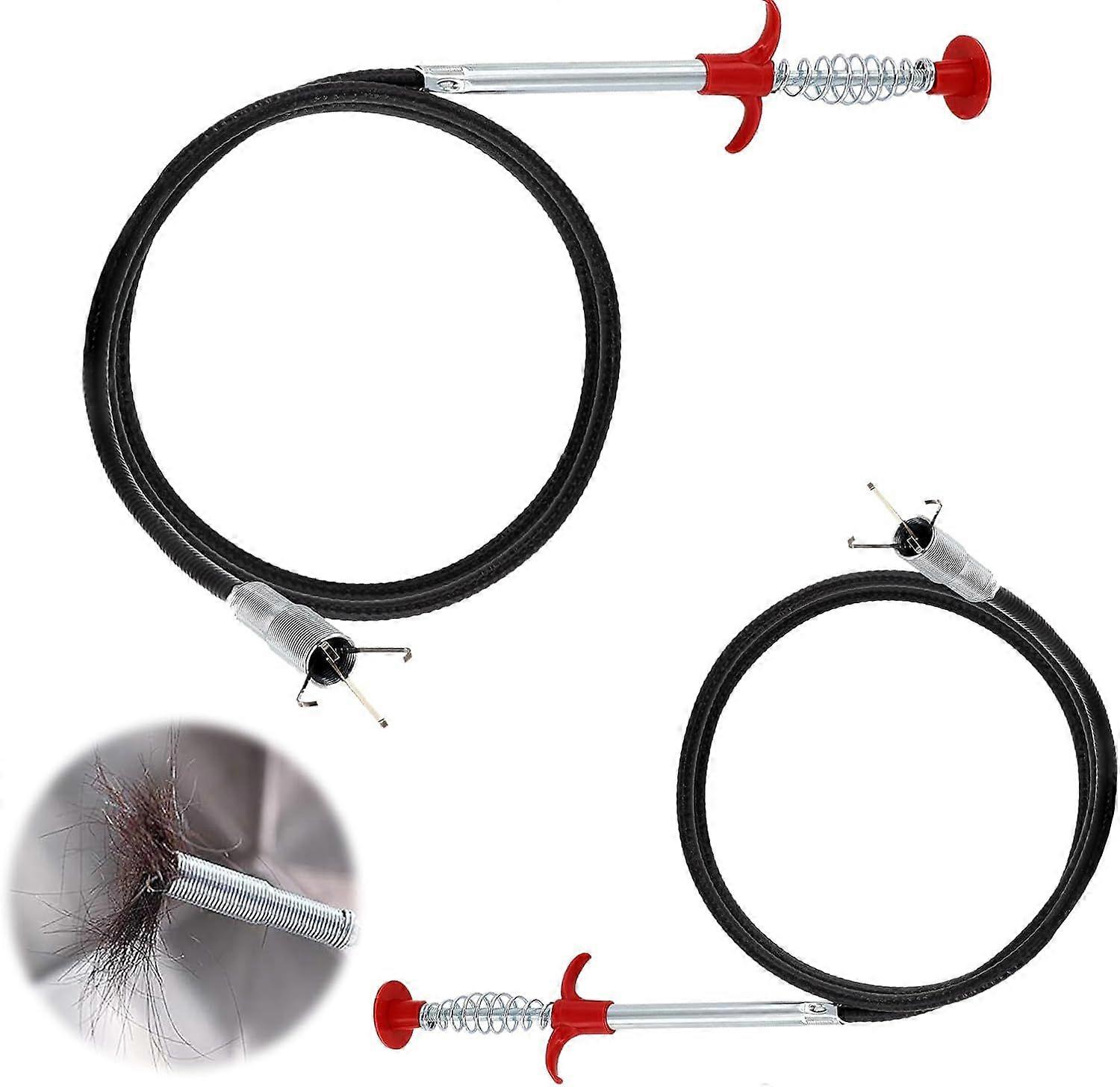 Set of 2 Pipe Unblockers, Professional Sink Unblocker Claws, Multifunctional Flexible Claw Pliers 60 cm, for Clogging of Toilets, Floor Drains