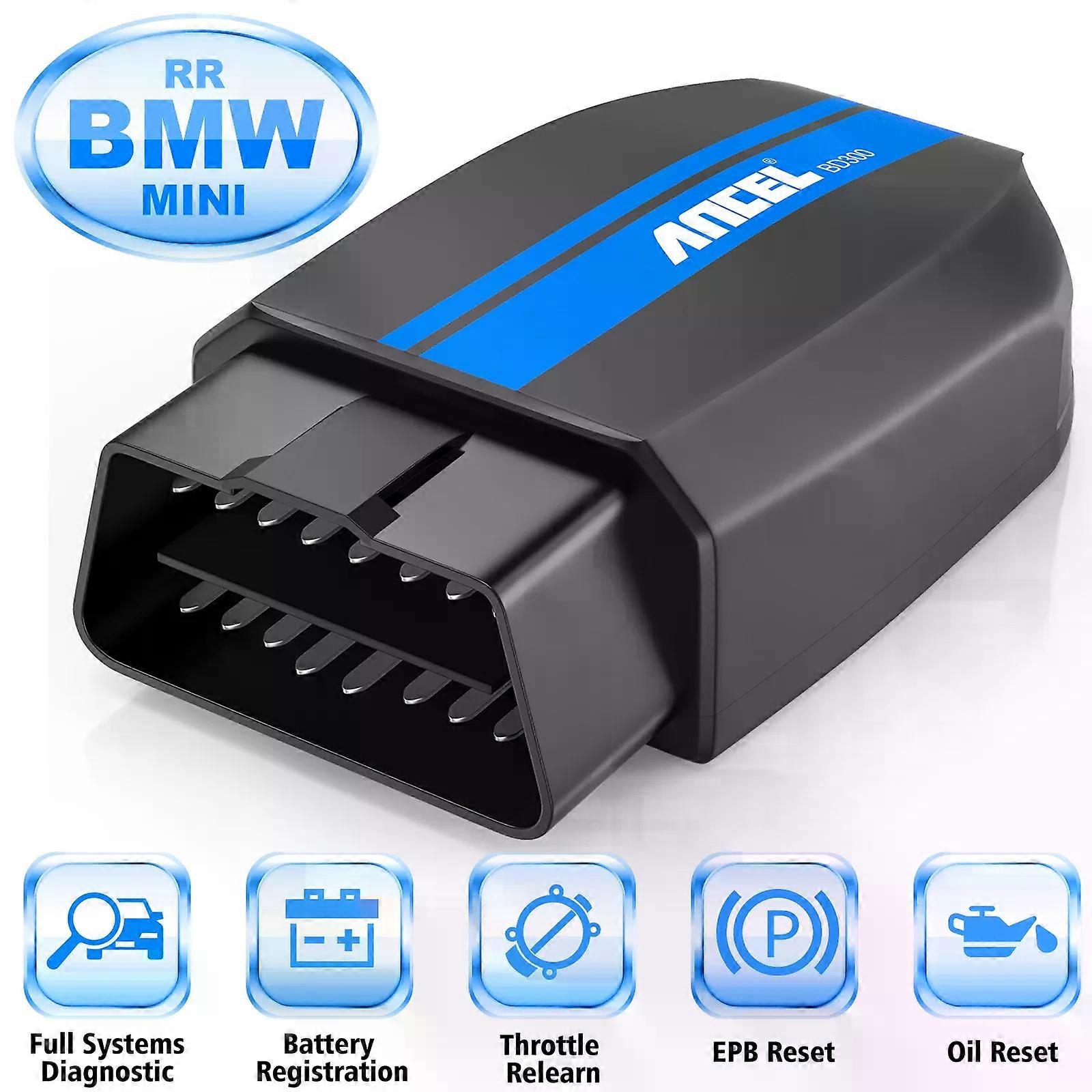 ANCEL BD300 OBD2 Scanner für BMW/Mini Bluetooth 5.0 ABS SRS Airbag RDKS-Öl-Reset-Diagnose-Scan-Tool OBDII-Codeleser