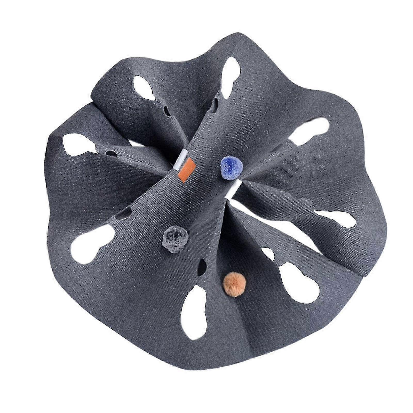 Foldable Cat Activity Center with Interactive Toys Tunnel Bed & Scratching Play Mat