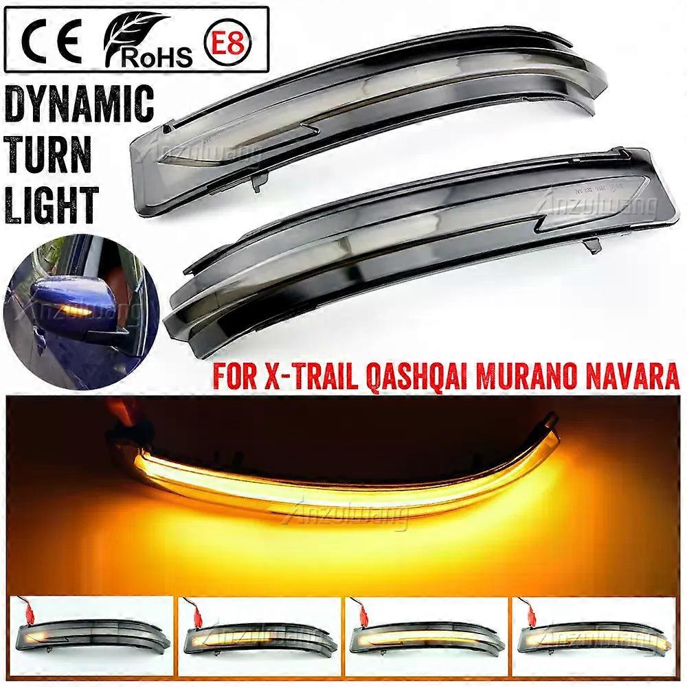 LED Dynamic Turn Signal Light Rear Mirror Indicator compatible for Nissan X-Trail T32 Qashqai J11 Murano Z52 Navara NP300 Pathfinder