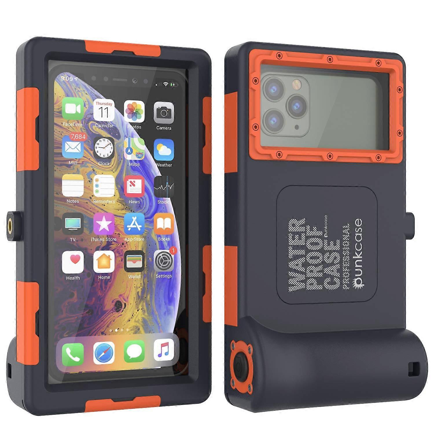 Scuba Case Universal Waterproof Phone Cover IPX8 for Diving Snorkeling Snowboarding with Shutter Function Orange
