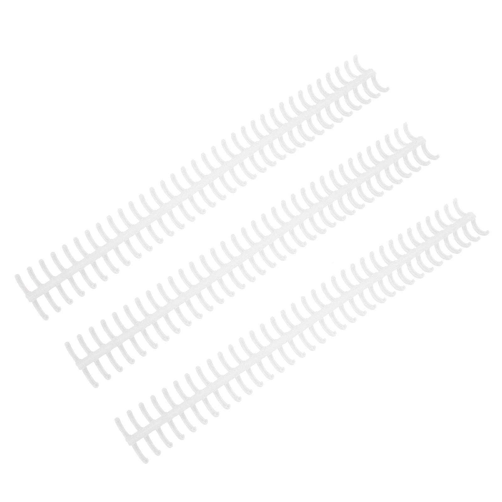 10PCS 34 Hole Binding Spine Plastic Split Loose Leaf Rings Detachable Binding Loop 12mm Diameter White