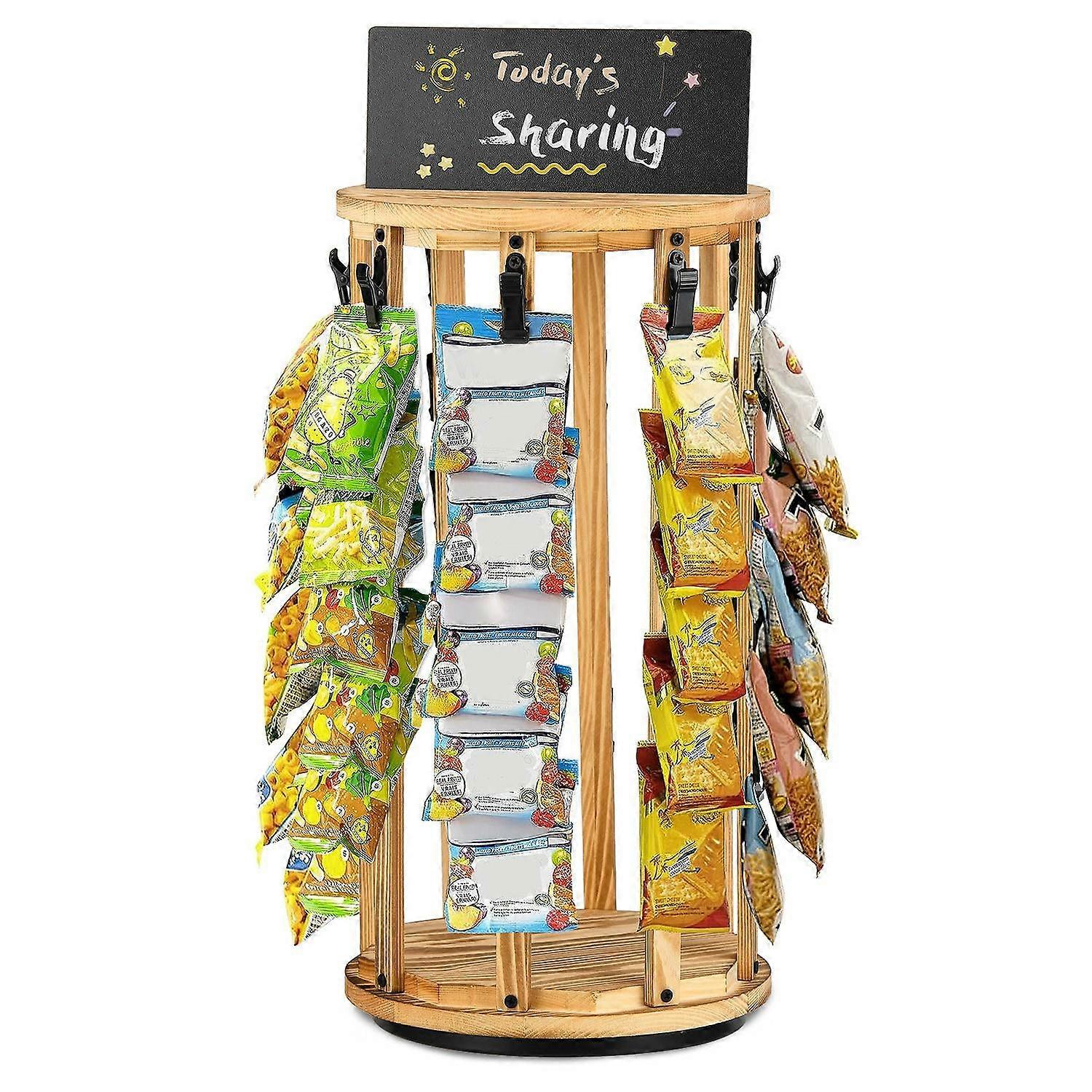 Espositore rotante per snack con lavagna Organizer da banco per patatine/caramelle/convenienza Stor