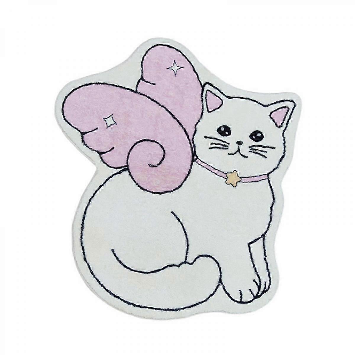 Cute Rug, 27.5"x31.4" Cartoon Carpet, Pink Soft Cotton Mat for Home Soft, Teens Girls Bedroom Decoration