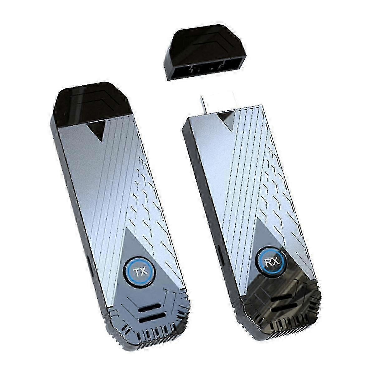 Wireless -Compatible Transmitter and Receiver Wireless Screen Projector 1080P Image Transmission Tra