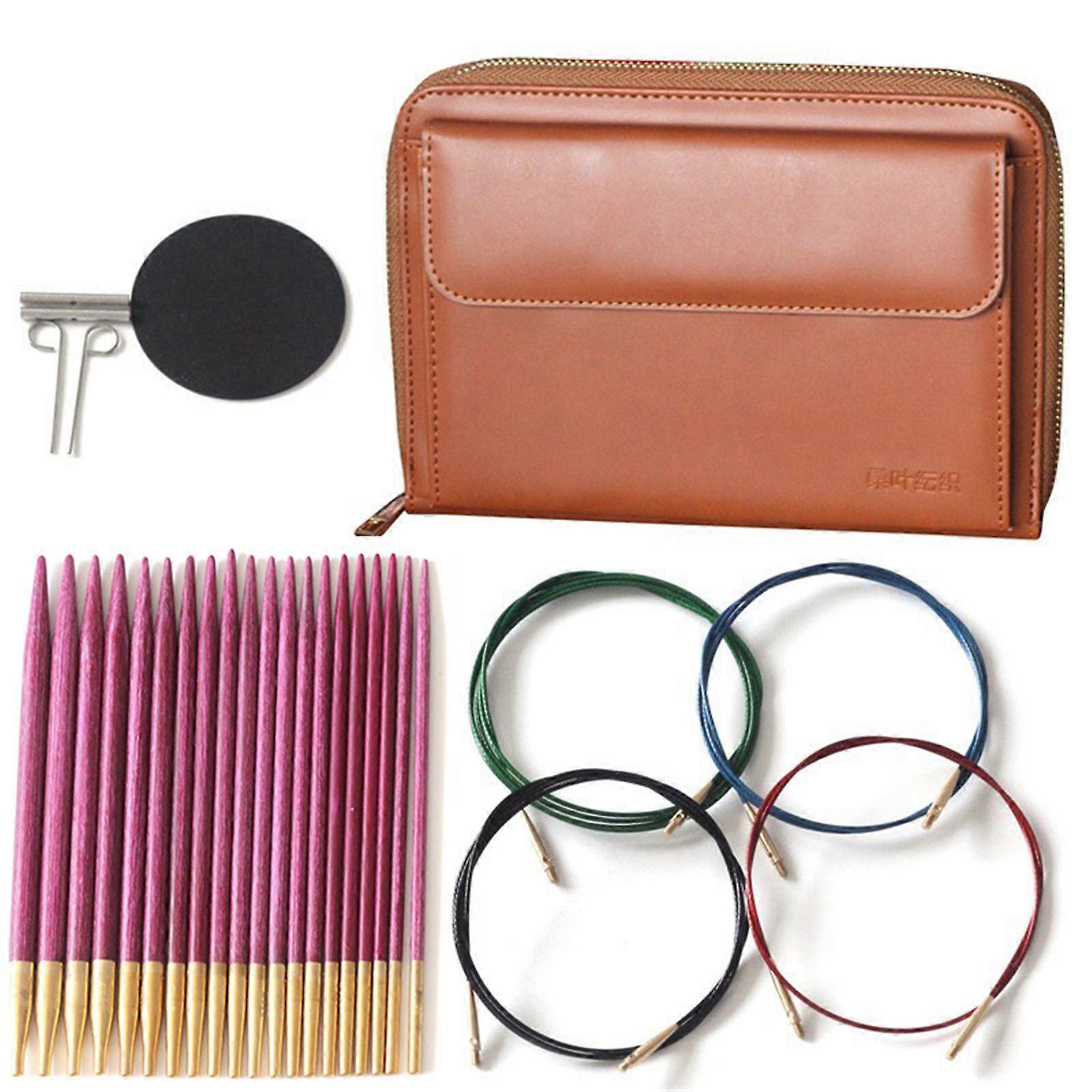 Ensemble d’aiguilles à tricoter circulaires multifonctionnelles Taille 3,0 mm-6,0 mm Aiguille interchangeable Outil de tricot à aiguille circulaire