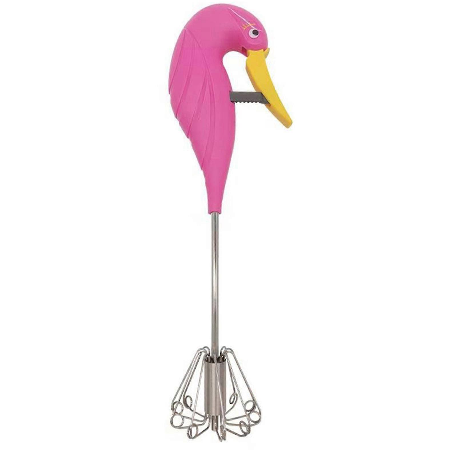 Semi-Automatic Egg Beater Household Rotating Egg Beater Self-Turning Cream Utensil Whisk Manual Mixer Kitchen Tool Red