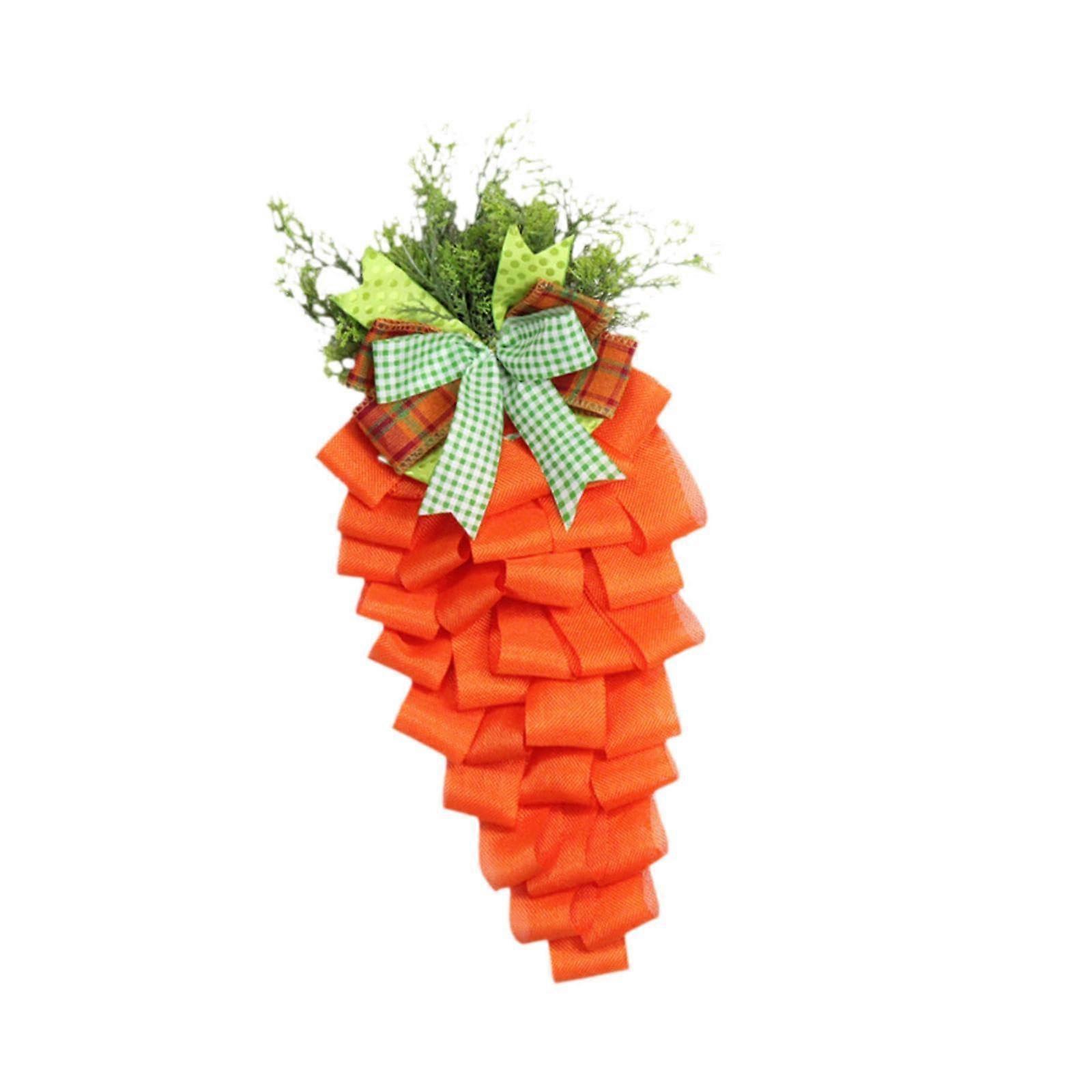 Osterkranz fr Haustr, Karottengirlande, orangefarbene Wandbehang