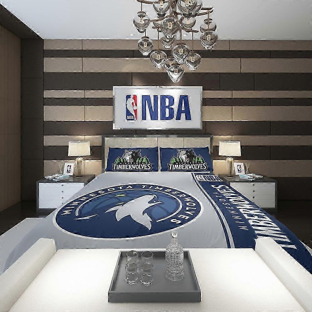 Soft Bed Sheets Duvet Cover Set with Pillowcase, Suitable for NBA Basketball Teams Inspired Design