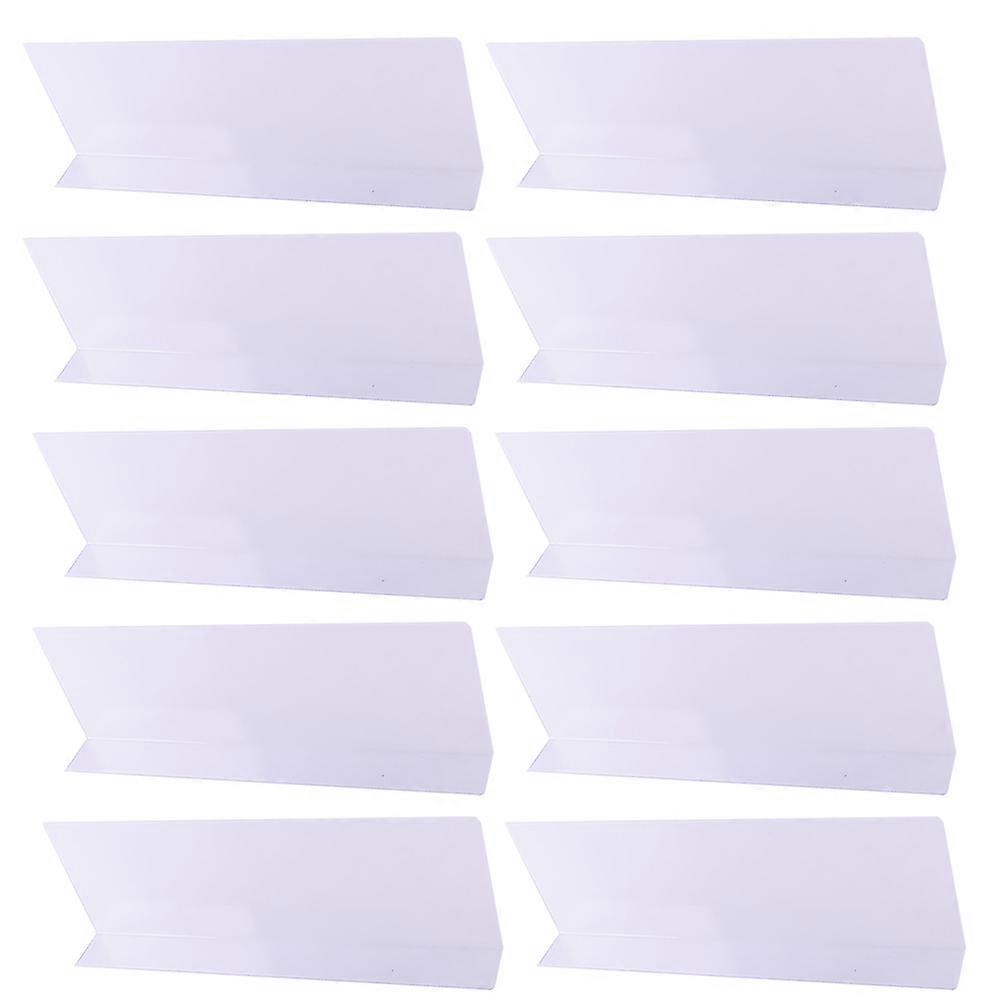 10Pcs L Shape Acrylic Shelf Dividers for Supermarket Commodity Separation