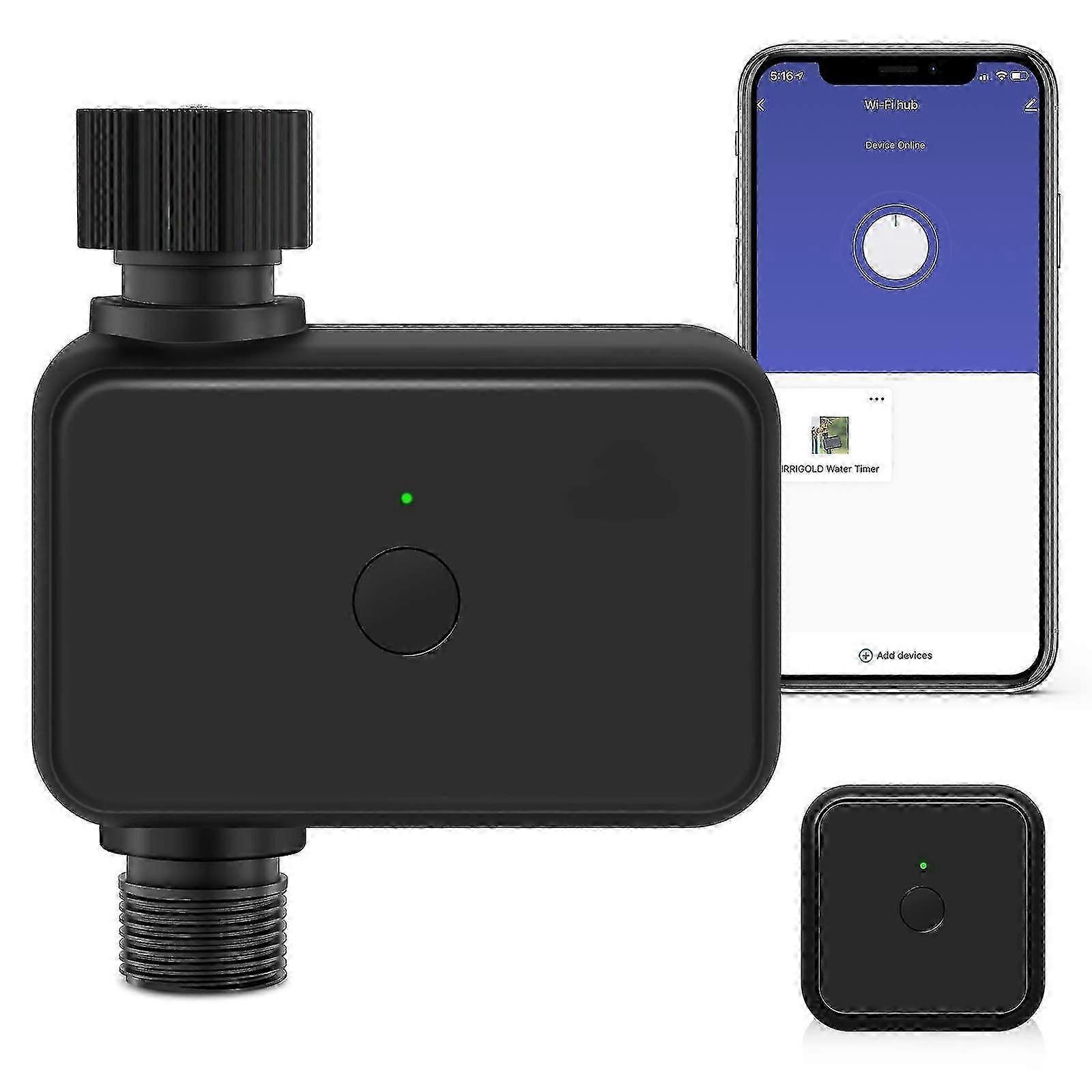 Smart WiFi Bluetooth Water Timer for Garden, Alexa &amp; Google Assistant Compatible, 15 Irrigation Programs, App Control
